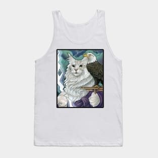 Cat Zeus - Black Outlined Version Tank Top